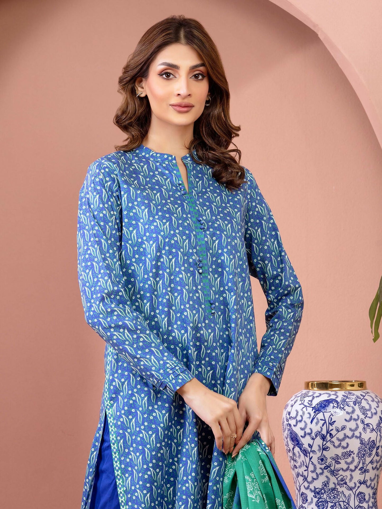 Edenrobe Allure Summer Lawn Printed Unstitched 3-Piece Suit-EWU5A1-35235