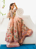 Hussain Rehar Luxury Pret Eid'23 Organza Embellished Stitched 3-Piece Suit-Aura