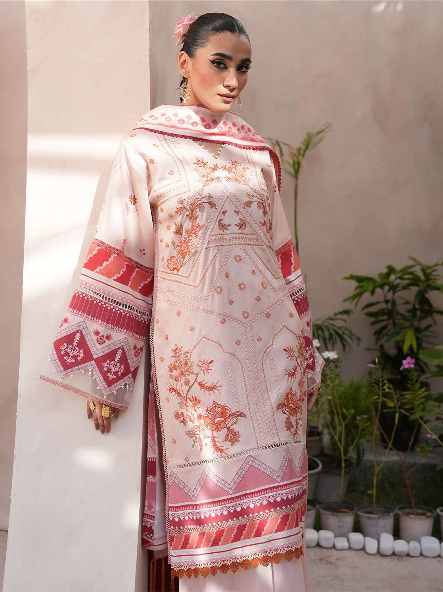 Binilyas Kotrai Embroidered Unstitched 3-Piece Suit-795-A