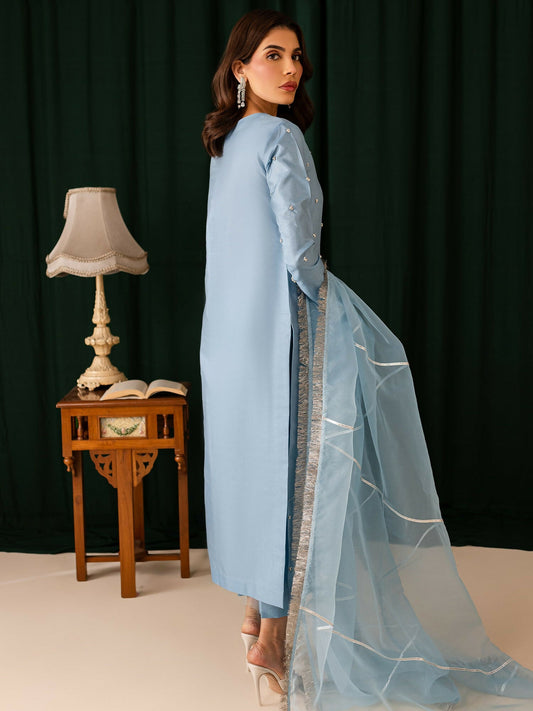 Allure By IH Raw Silk Embellished Stitched 3-Piece Suit-Nuray