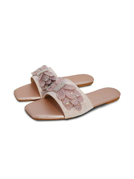 Peach Royale Leather Women’s Slides