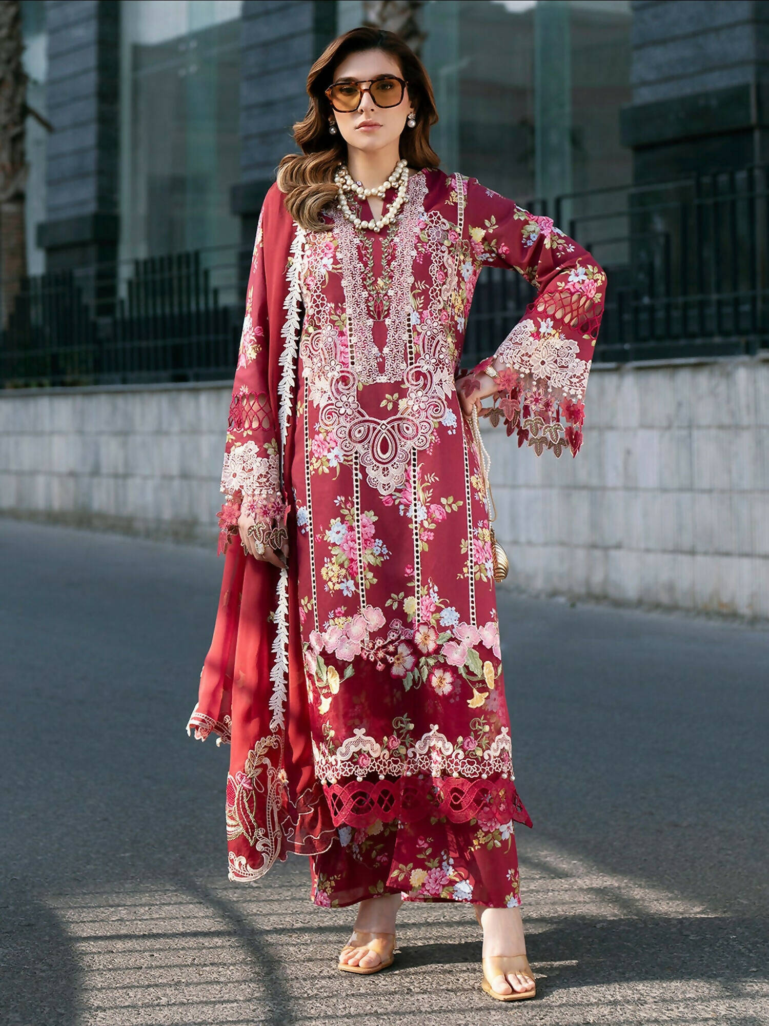 Mahnur Broadway Luxury Lawn'26 Embroidered Stitched 3-Piece Suit-BW-011