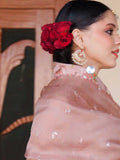 Hussain Rehar Darlings Festive'25 Organza Embroidered Unstitched 4-Piece Suit-Danara