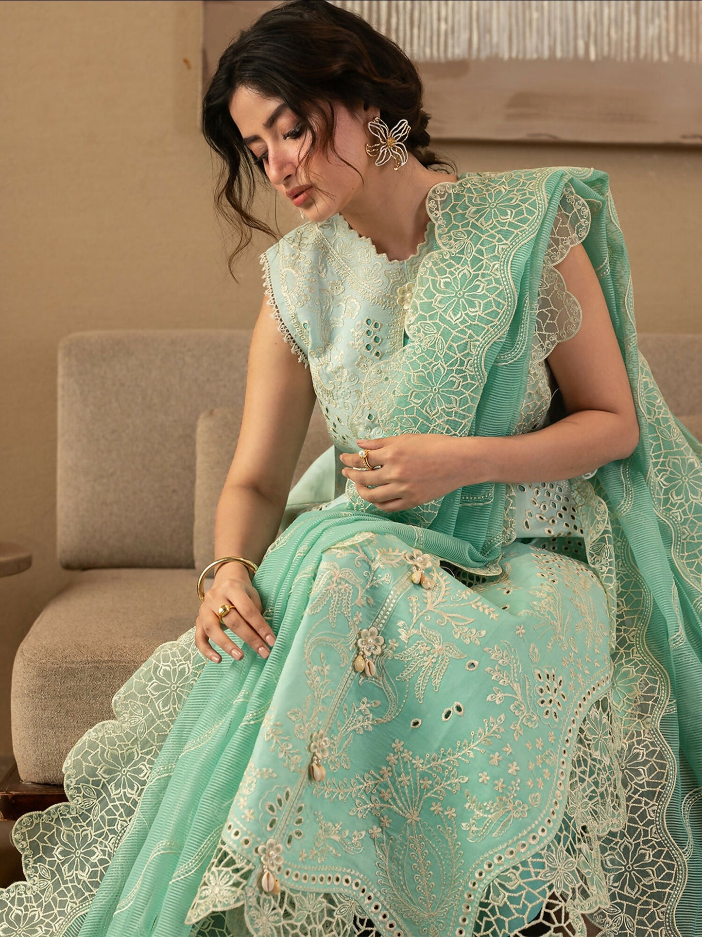 Mahnur Sirene Luxury Lawn'26 Embroidered Unstitched 3-Piece Suit-S-08