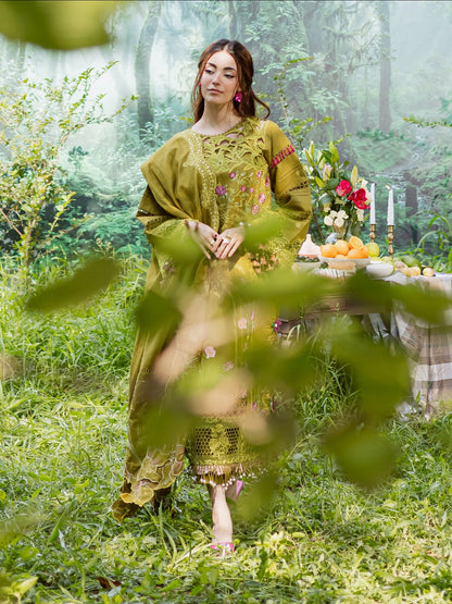 Parishay Winterwood Tales Khaddar Embroidered Unstitched 3-Piece Suit- WW - 05