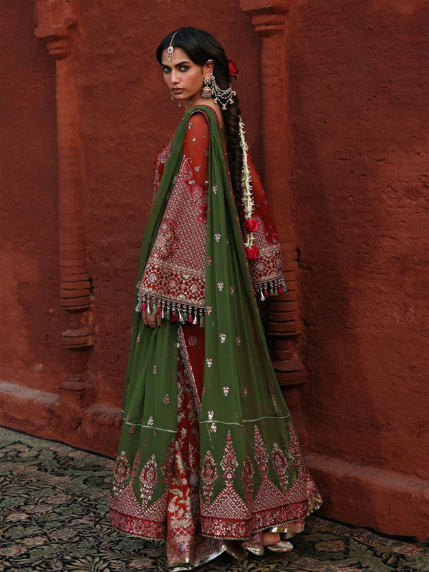 Hussain Rehar Festive Unstitched'26 Chiffon Embroidered 3-Piece Suit-Hemali