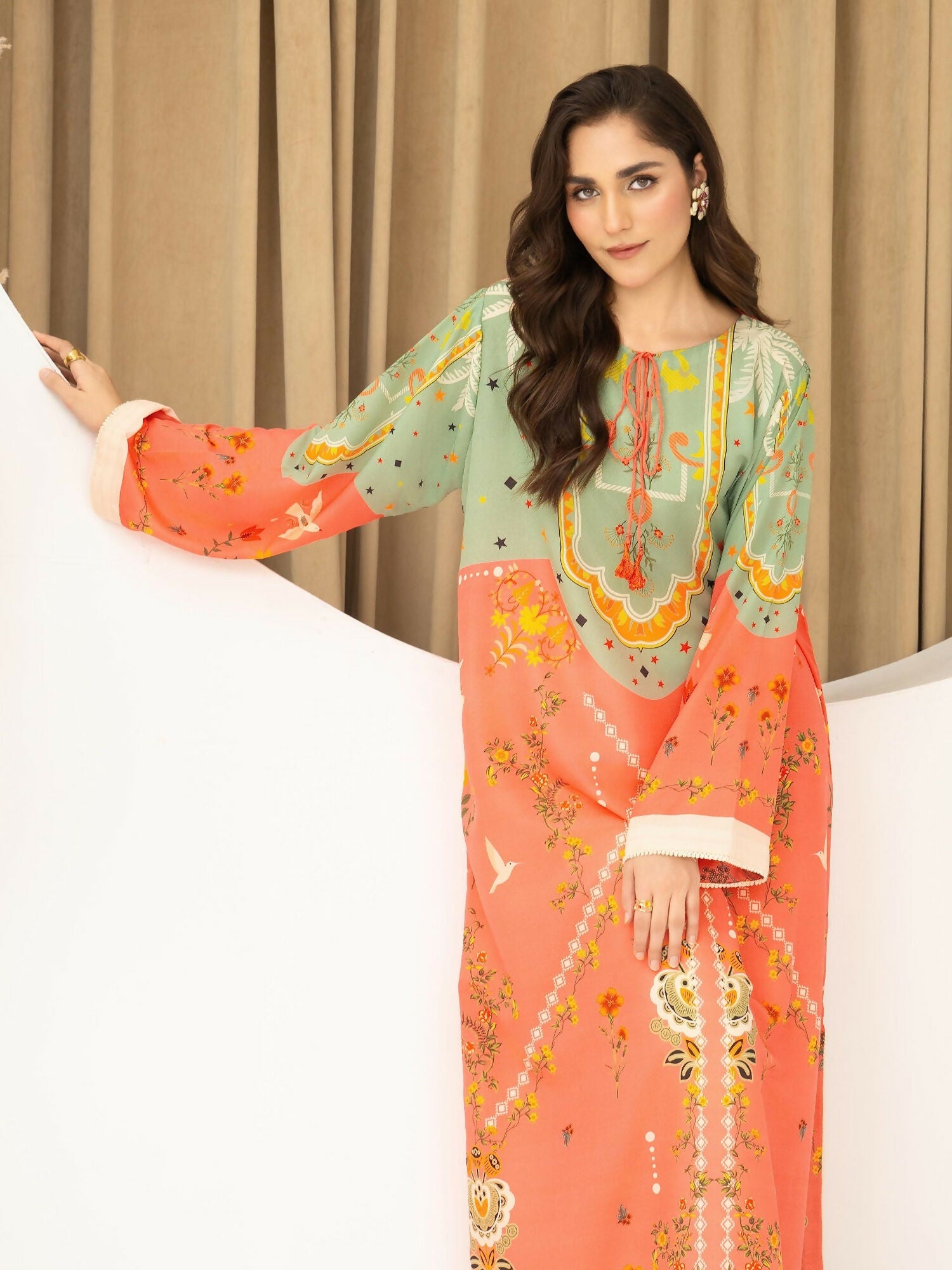 Panache Apparel Florise Lawn Printed Shirt-Xenya