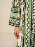 Stylish Collection Velvet Vogue Printed Co-Ord Set-Green Mint