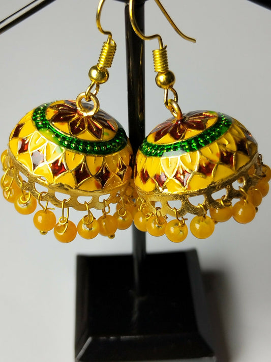 H&A Jewellery Jaipuri Jhumki Earrings