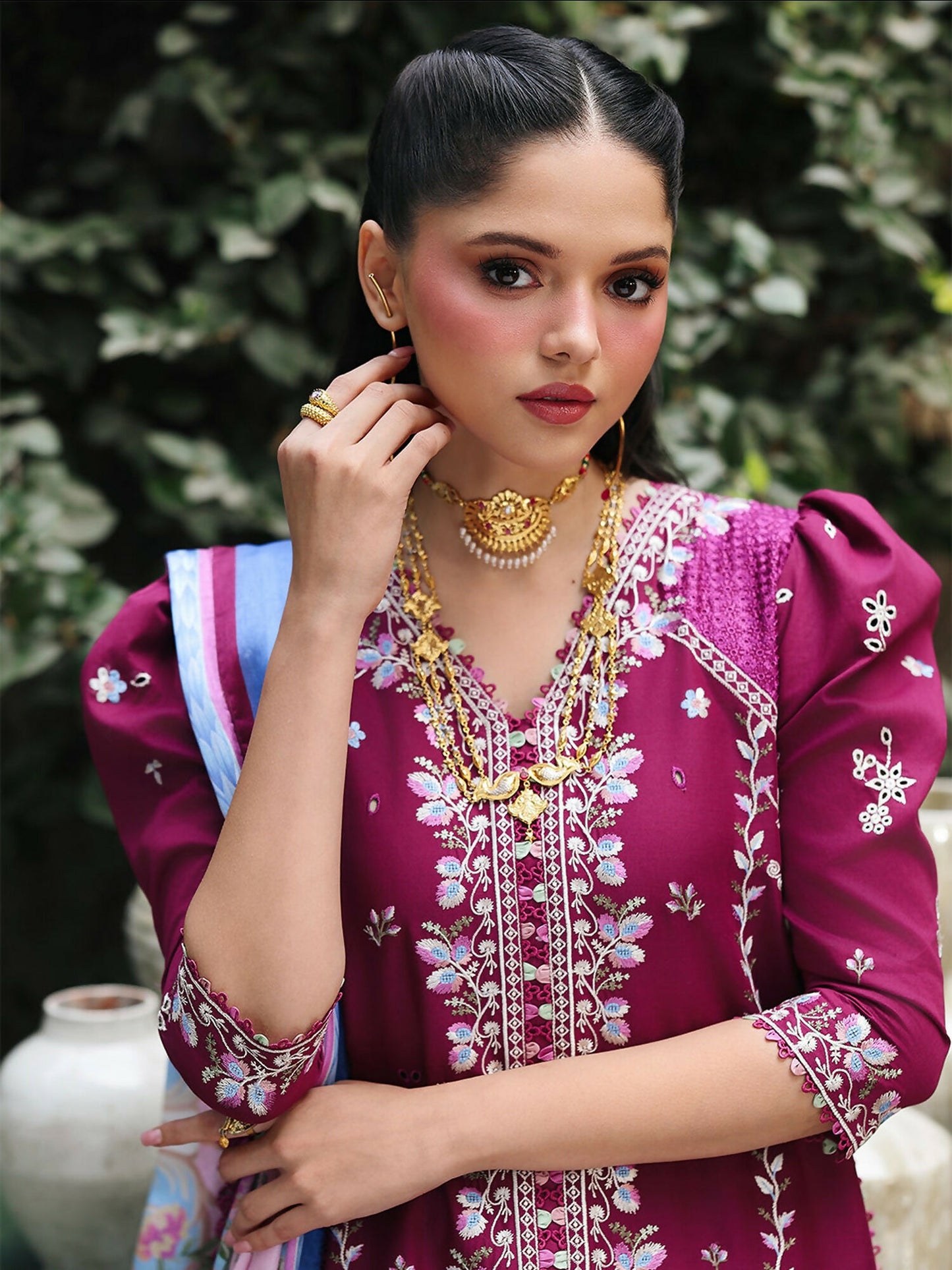 Binilyas Lumina Summer Lawn Embroidered Unstitched 3-Piece Suit-L75-B