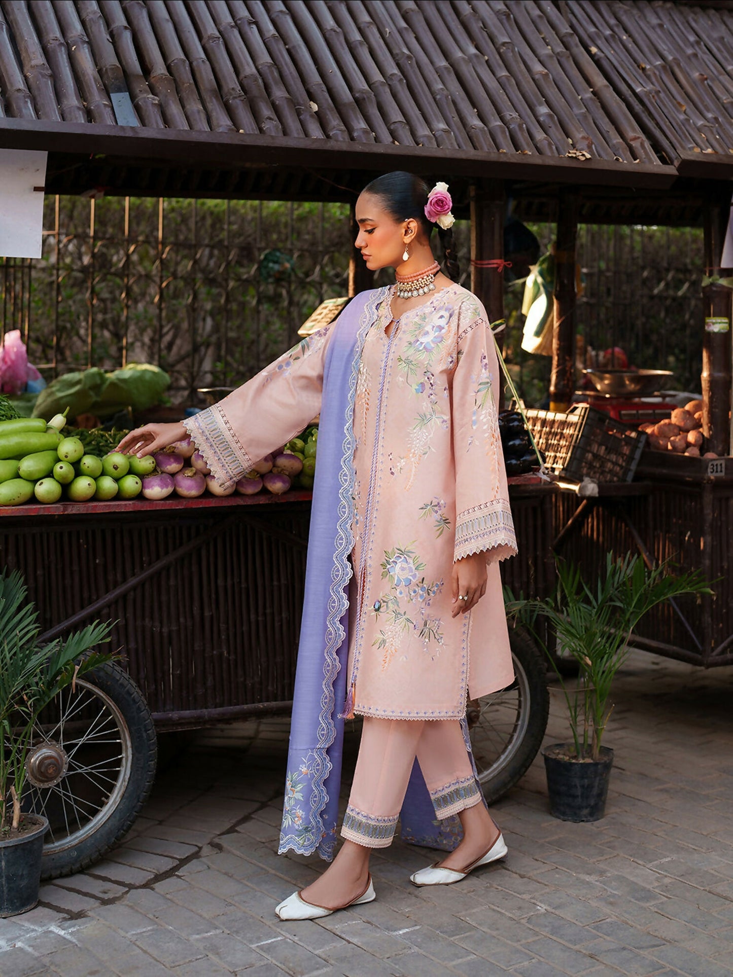 Binilyas Suroor Eid Pret'26 Lawn Embroidered Stitched 3-Piece Suit-241-A