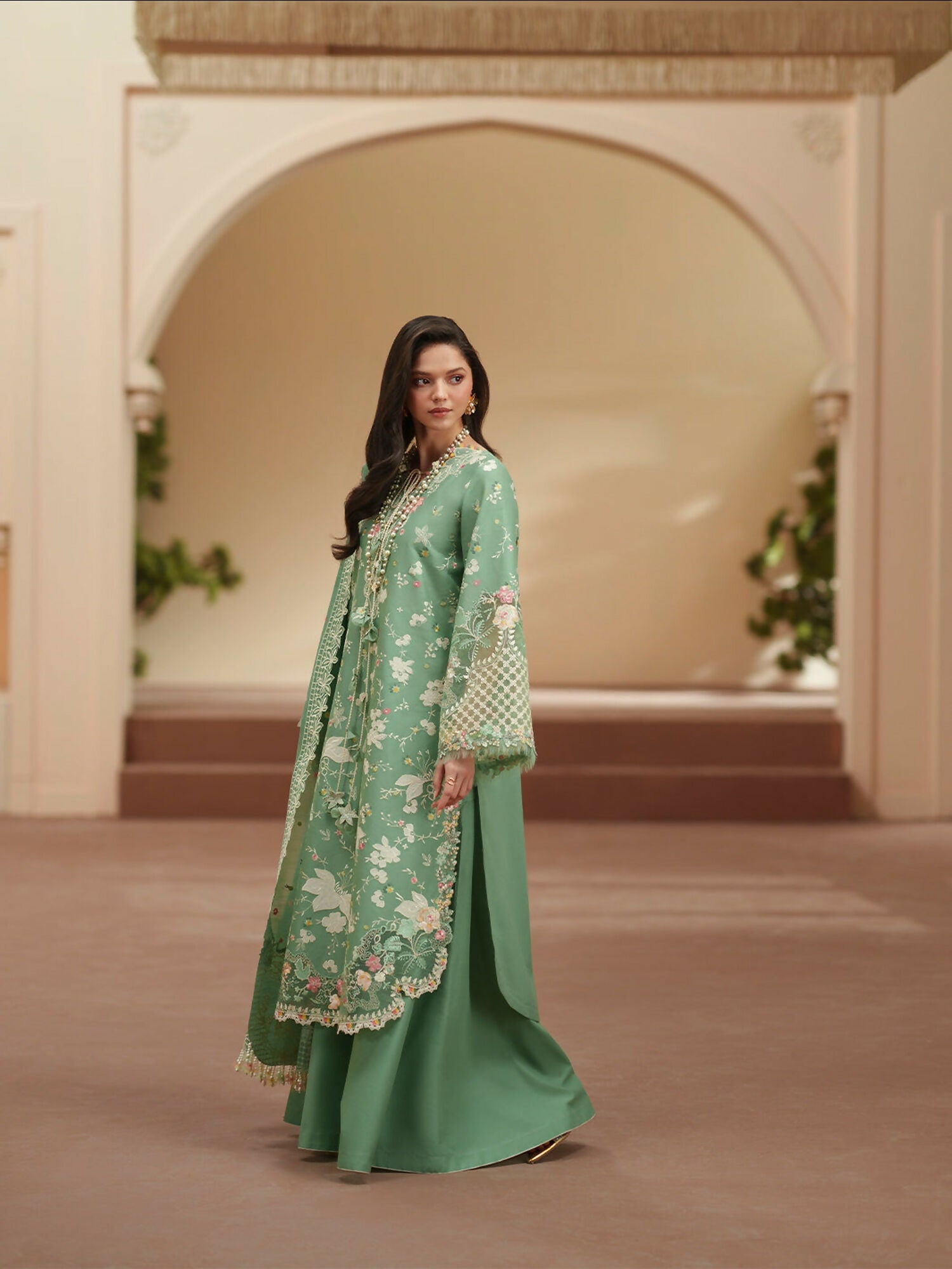 Binilyas Mashriq Luxury Lawn'26 Embroidered Unstitched 3-Piece Suit-D-117-A