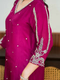 Allure By IH Fashion Calling Raw Silk Embellished Stitched 3-Piece Suit-Paisley