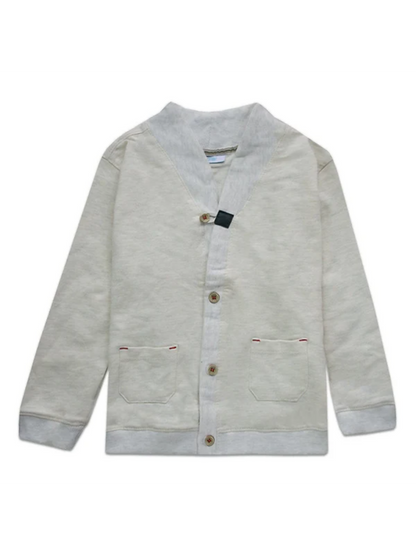 Funky Plain Kid's Double Pocket Cardigan Sweater-9434
