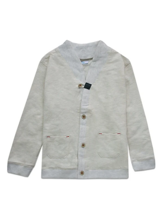 Funky Plain Kid's Double Pocket Cardigan Sweater-9434