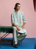Hussain Rehar Basic Not Basic IV Raw Silk Embellished Stitched 2-Piece Suit-Artic
