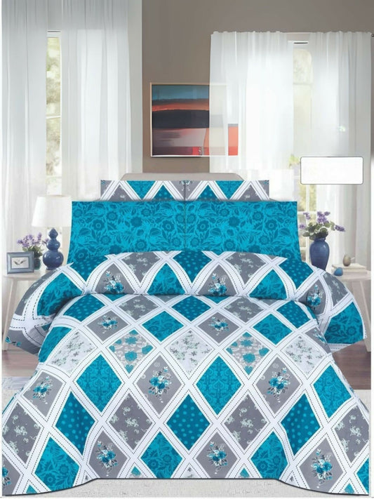 6-piece king size comforter set with matching bedsheet and pillow covers in a stylish and elegant design.