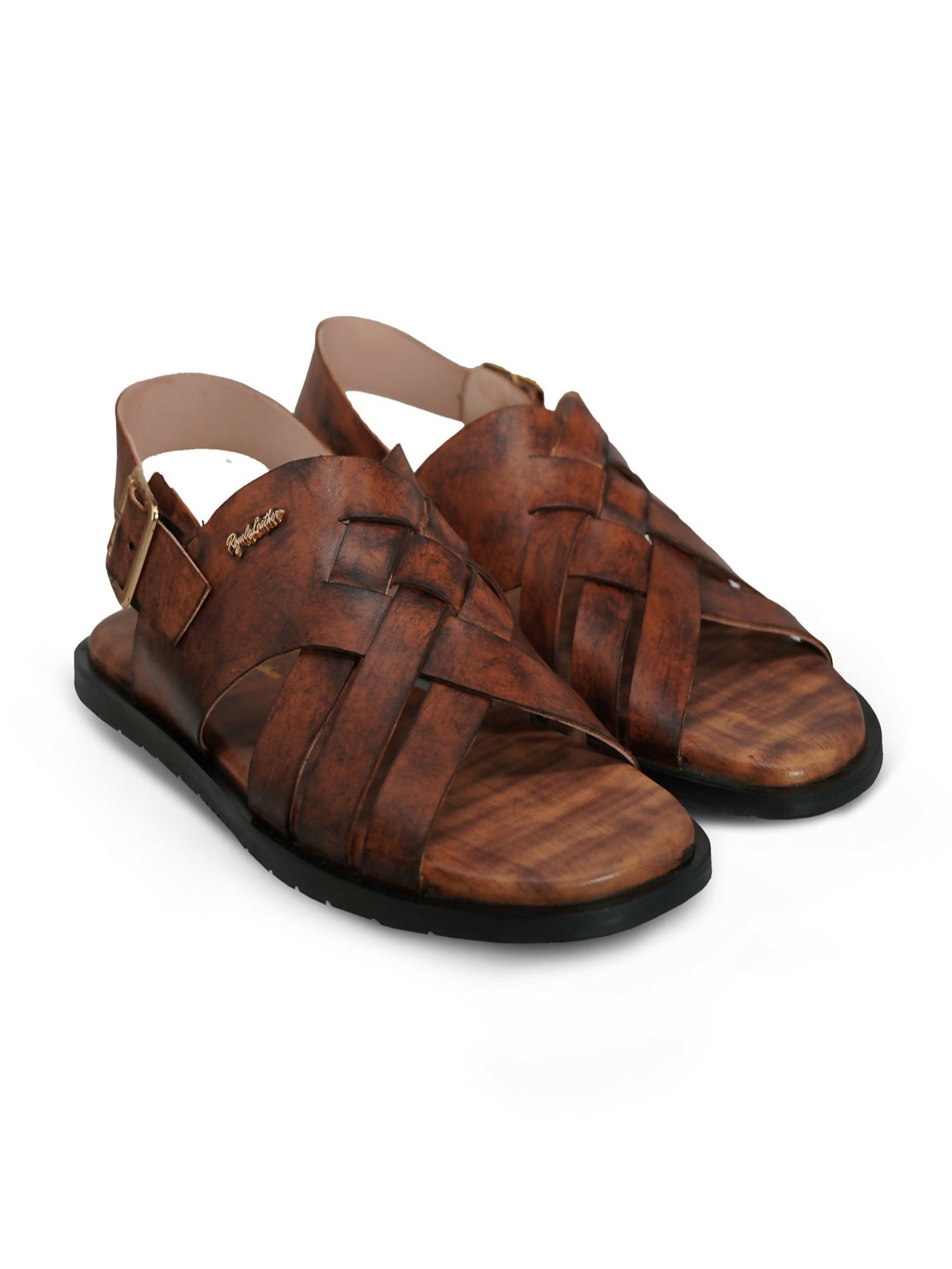 Men's cow leather sandals by Royale Leather with sleek finish and durable design, ideal for casual and semi-formal wear