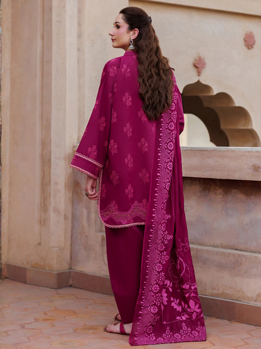 Pink Panache Apparel Noor Mahal Cotton Printed Stitched Suit-Sarmastaan