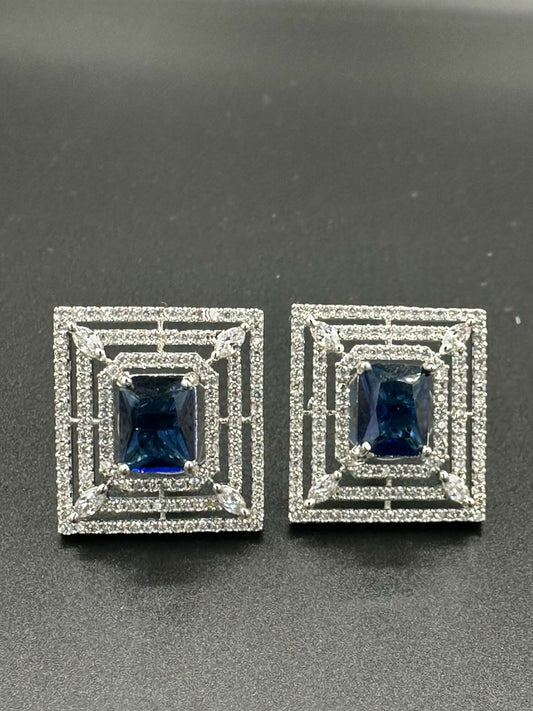 H&A Jewellery One Carat Silver Rhodium Plated Earrings