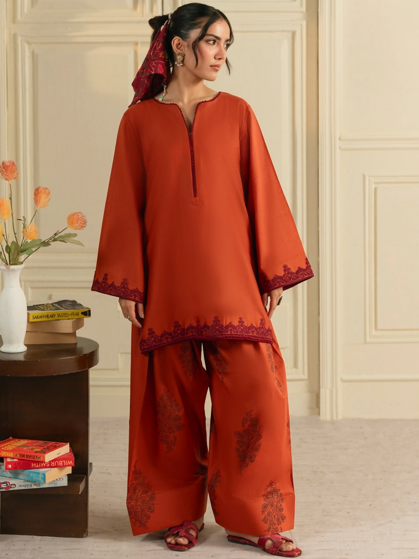 Mannat Clothing Boho Summer'26 Cotton Embroidered Stitched Suit-Amberveil